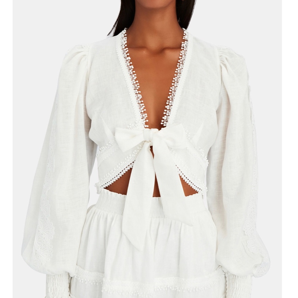 NWOT INTERMIX Waimari linen lace two piece outfit
